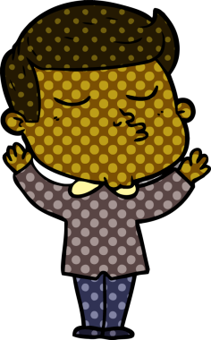 Bir insan tarafından çizilmiş karikatür mankeni adam.