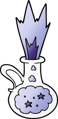 bir insan tarafından çizilmiş sihirli iksir.