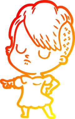 Bir insan tarafından çizilmiş bir karikatür kadın çizimi