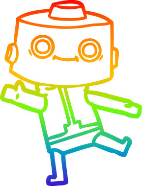 gökkuşağı gradyan çizgisi bir insan tarafından çizilmiş robot çizgi