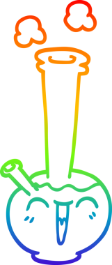 gökkuşağı gradyan çizimi bir insan tarafından çizilmiş bir çizgi film nargilesi