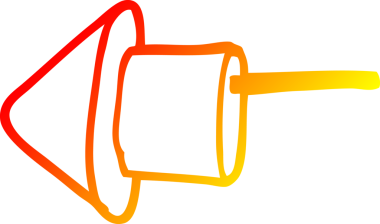 Bir insan tarafından çizilmiş bir havai fişeğin sıcak çizgi çizimi