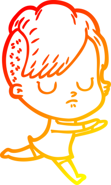 Bir insan tarafından çizilmiş bir karikatür kadın çizimi