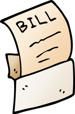 Bir insan tarafından çizilmiş karalama faturası.