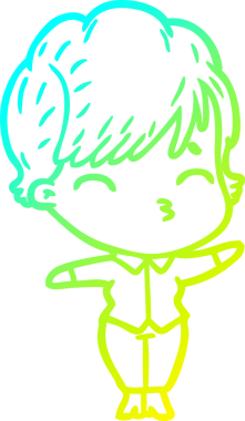 Bir insan tarafından çizilmiş bir karikatür kadın çizimi