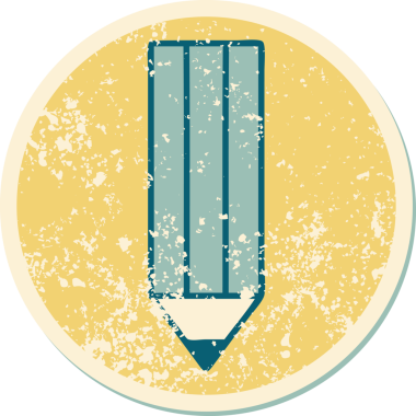 Bir insan tarafından çizilmiş bir kalemin sembolik dövmeli görüntüsü