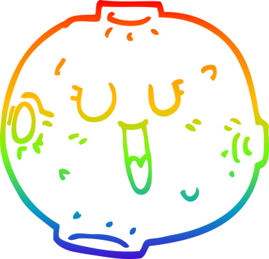 gökkuşağı gradyan çizgisi Mutlu bir çizgi ayın çizimi Bir insan tarafından çizilmiş