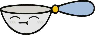 Bir insan tarafından çizilmiş bir kaşık karikatürü.