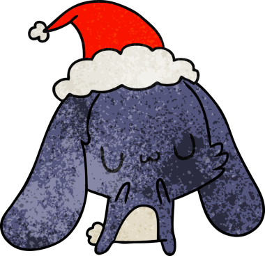 Bir insan tarafından çizilmiş kawai tavşanının el yapımı karikatürü.