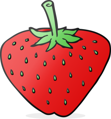 Bir insan tarafından çizilmiş serbest çizim çilek.