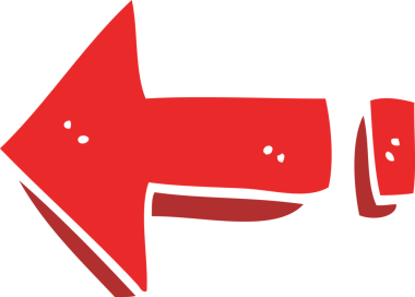 Bir insan tarafından çizilmiş karalama oku.