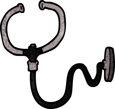 Bir insan tarafından çizilmiş karalama steteskobu.