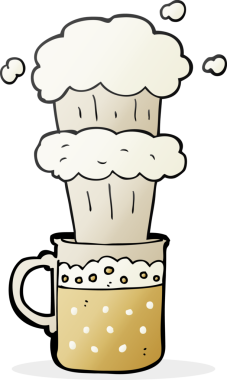 Bir insan tarafından çizilmiş serbest çizim bira.