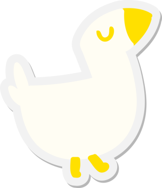 Bir insan tarafından çizilmiş çiftlik kuşu etiketi.