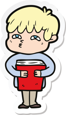 Bir insan tarafından çizilmiş garip bir adamın çıkartması.