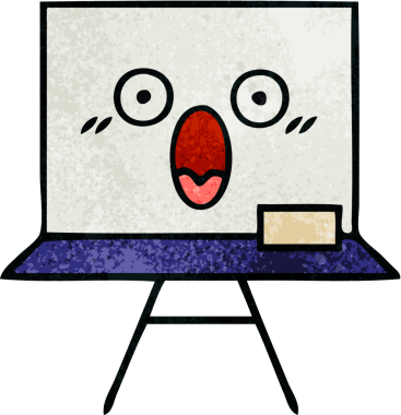 Bir insan tarafından çizilmiş beyaz bir panonun retro grunge desen karikatürü