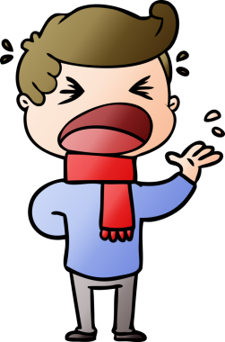 Bir insan tarafından çizilmiş bağıran adam çizgi filmi.