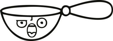 Bir insan tarafından çizilmiş bir kaşık çizimi.