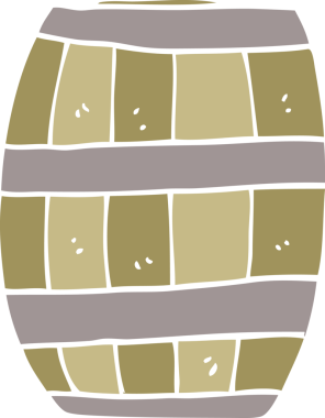 Bir insan tarafından çizilmiş bira fıçısı.