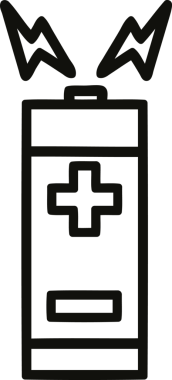 bir insan tarafından çizilmiş pil simgesi