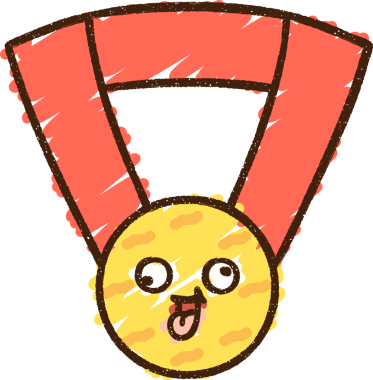 Bir insan tarafından çizilen Altın Madalya Tebeşiri