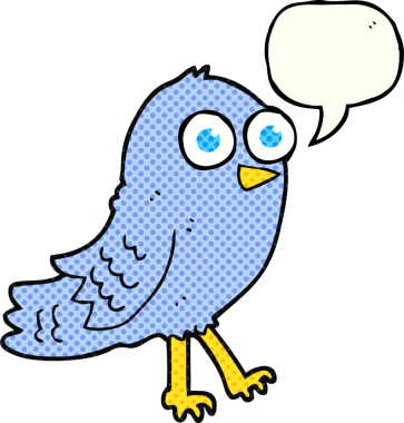 Bir insan tarafından çizilmiş serbest çizilmiş çizgi roman konuşma balonu çizgi film kuşu