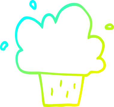 Soğuk gradyan çizgisi bir insan tarafından çizilmiş bir kek.