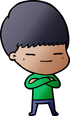 Bir insan tarafından çizilmiş kendini beğenmiş bir çocuk.