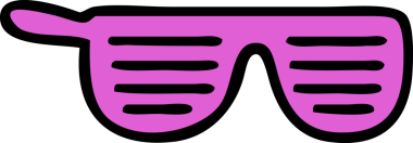 Bir insan tarafından çizilmiş havalı güneş gözlüğü.