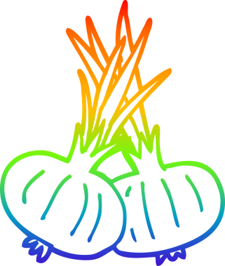 gökkuşağı gradyan çizimi bir insan tarafından çizilmiş bir çizgi soğan