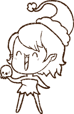 Bir insan tarafından çizilmiş Noel Vampiri Kömürü