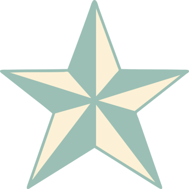 Bir insan tarafından çizilmiş bir yıldızın ikonik dövme şekli