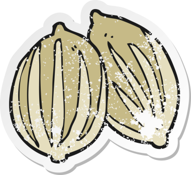 Bir insan tarafından çizilmiş karikatür tohumunun geriletilmiş etiketi.