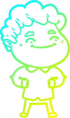 Bir insan tarafından çizilmiş karikatür cana yakın bir adamın çizimi.