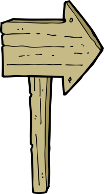 Bir insan tarafından çizilmiş çizgi tabela.