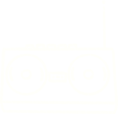 Bir insan tarafından çizilen Retro Radyo Tebeşiri