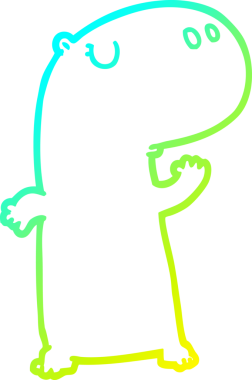 Bir insan tarafından çizilmiş soğuk gradyan çizgi çizimi.