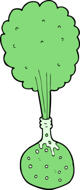 bir insan tarafından çizilmiş karikatür bilim deneyi