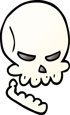 Bir insan tarafından çizilmiş cadılar bayramı kafatası karalaması.