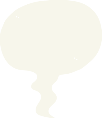 Bir insan tarafından çizilmiş düz renk çizgi film konuşma balonu