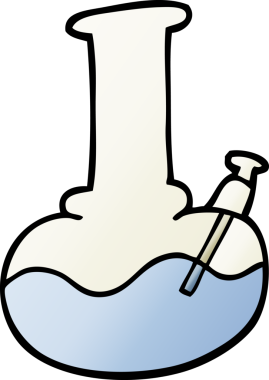 vektör gradyan çizim karikatür su borusu bir insan tarafından çizildi