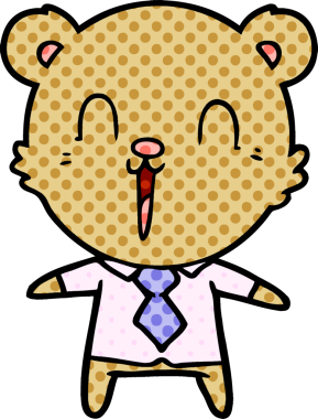 Bir insan tarafından çizilmiş bir çizgi film karakteri.