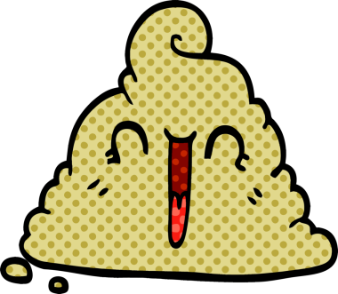 Bir insan tarafından çizilmiş karikatür kakası.