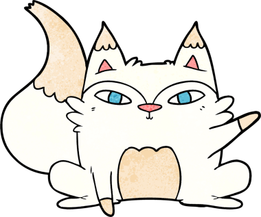 bir insan tarafından çizilmiş kutup tilkisi çizgi filmi