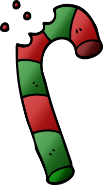 bir insan tarafından çizilmiş karikatür xmas şeker çubuğu