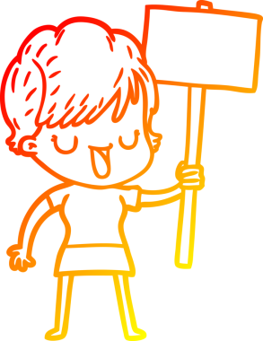 Bir insan tarafından çizilmiş bir karikatür kadın çizimi.