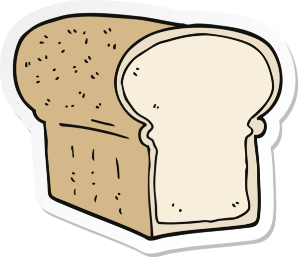 Bir insan tarafından çizilmiş bir somun ekmeğin çıkartması.