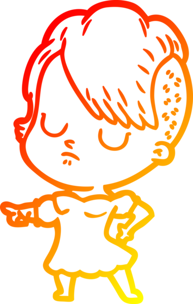 Bir insan tarafından çizilmiş bir karikatür kadın çizimi