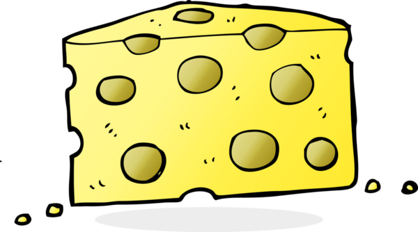 Bir insan tarafından çizilmiş çizgi film peyniri.