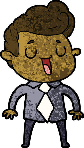 Bir insan tarafından çizilmiş mutlu çizgi film adamı.